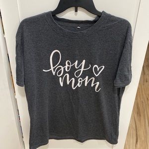 Boy Mom Charcoal Gray T-Shirt